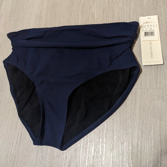 Profile By Gottex - Navy Ruched High Waist Swimsuit Bottom - Picture 4 of 4